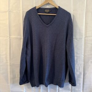 Vintage Pendleton XXL Heathered Blue Cashmere Blend Sweater Y2K 90s Grandpa Dad